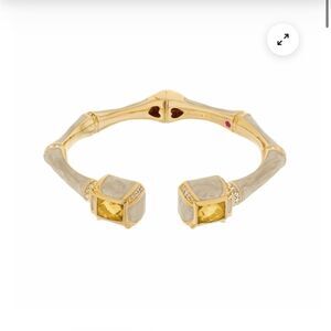 Lauren G Adams Cuff Style Bamboo Enamel Bangle Bracelet